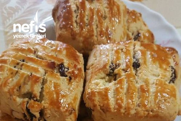 Teremyağlı Pastane Usulü Cevizli Kuru Üzümlü Kurabiye Nefis Yemek