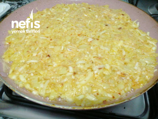 Pırasalı, Patates omletii(tavada börek tadında)