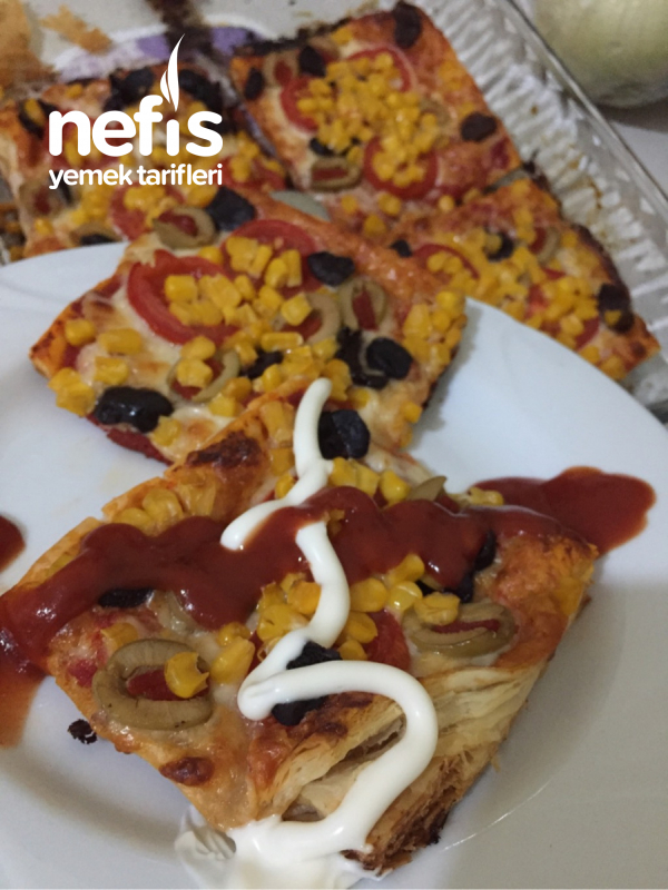 Milföy Hamurundan Vejeteryan Pizza ( Resimli Anlatım) Bayılacaksınız
