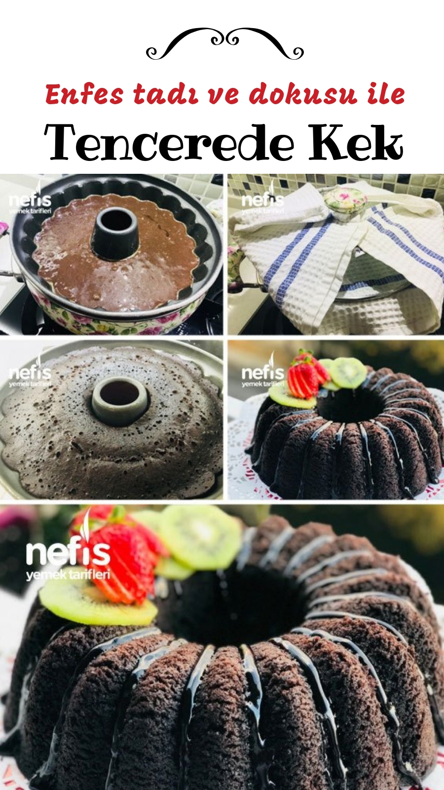 Tencerede Buharda Kakaolu Kek (Nemli Sünger Gibi) Nefis Yemek Tarifleri