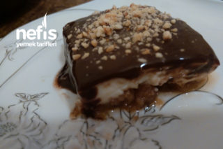 Kaymak Tadında Çikolata Soslu  Etimek Tatlısı Tarifi