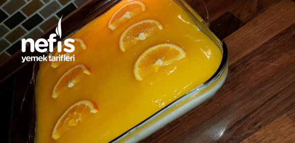 Portakallı-Muhallebili Pasta