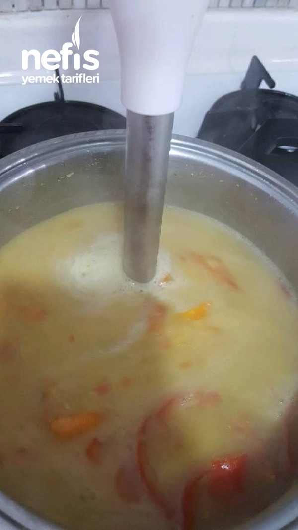Sebzeli Süzme Mercimek Çorbası (pratik)