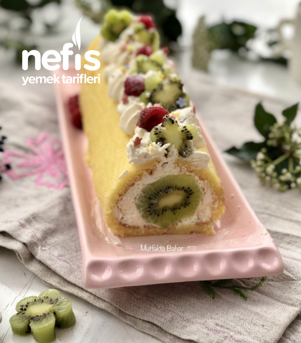 Teremyağlı Kivili Rulo Kek Nefis Yemek Tarifleri