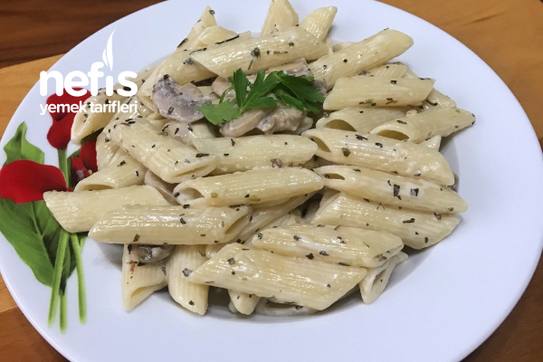 Teremyağlı Kremalı Mantarlı Penne Makarna