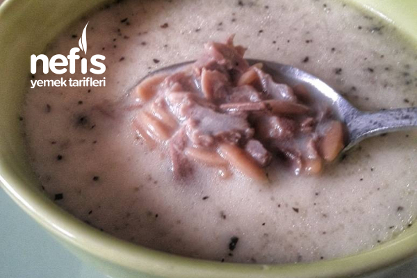 Teremyağlı Kemik Sulu Şehriyeli Yoğurt Çorbası