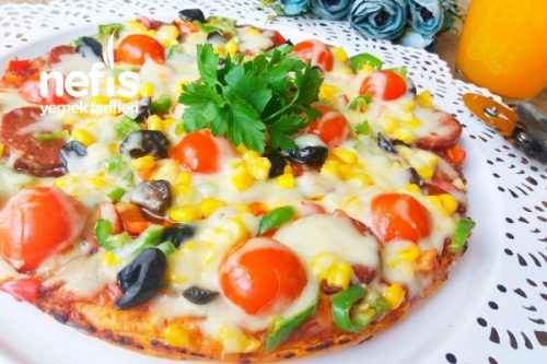 Kahvaltıya Şipşak Tencere Pizzası (20 Dakika) Tarifi