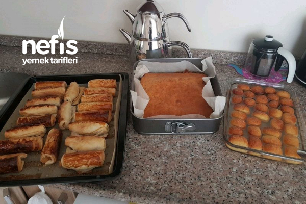 1 Fırında 3 Farklı Tarif (Börek Tatlı Kek ) Nefis Yemek Tarifleri