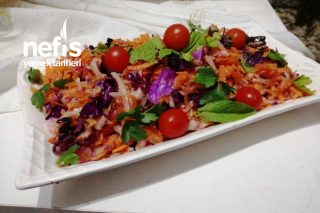 Renkli Kış Salatası (Az Malzeme Bol Lezzet) Tarifi