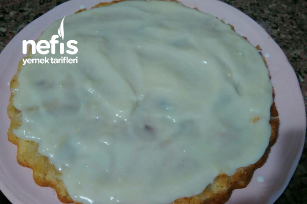 Muhallebili Elmalı Tart Kek Nefis Yemek Tarifleri