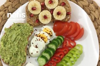 Doyurucu Renkli Sağlıklı Kahvaltı Menü Tabağı Tarifi