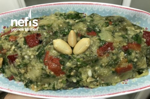 Yer Fıstıklı Köz Patlıcan Salatası (Nefis) Tarifi