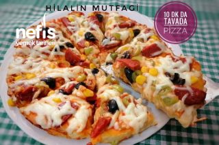 15 Dakikada Tavada Pizza Tarifi
