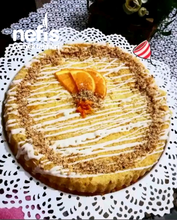 Portakallı Cevizli Tart Kek Nefis Yemek Tarifleri