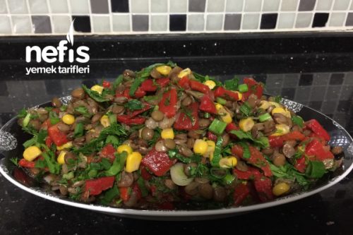 Yeşil Mercimek Salatası (Sahura Yakışacak) Tarifi