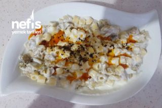 Köz Patlıcanlı Makarna Salatası Tarifi