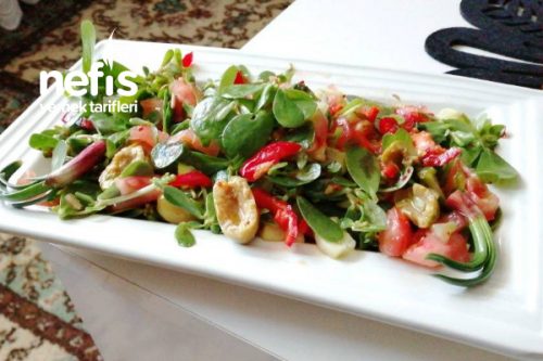 Semizotu Salatası (Az Malzeme Bol Lezzet) Tarifi