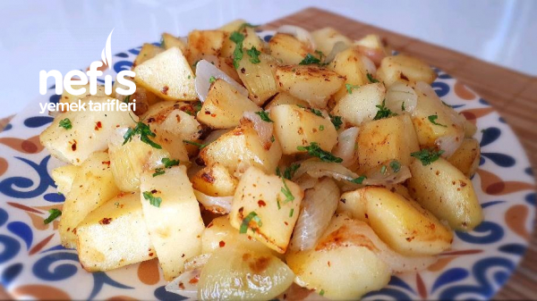 Soğanlı Patates Kavurması (Haşlamadan)
