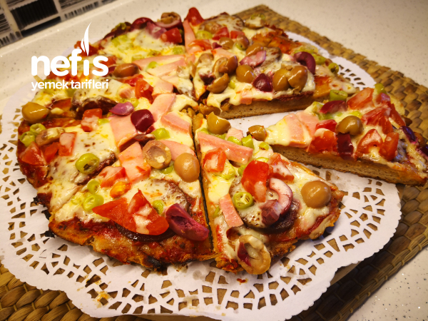 Tavada Pizza Tarifi Tam Buğday Unlu (Videolu) Nefis Yemek Tarifleri
