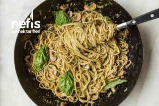 Fırınlanmış Sarımsaklı Pesto Soslu Spaghetti Tarifi