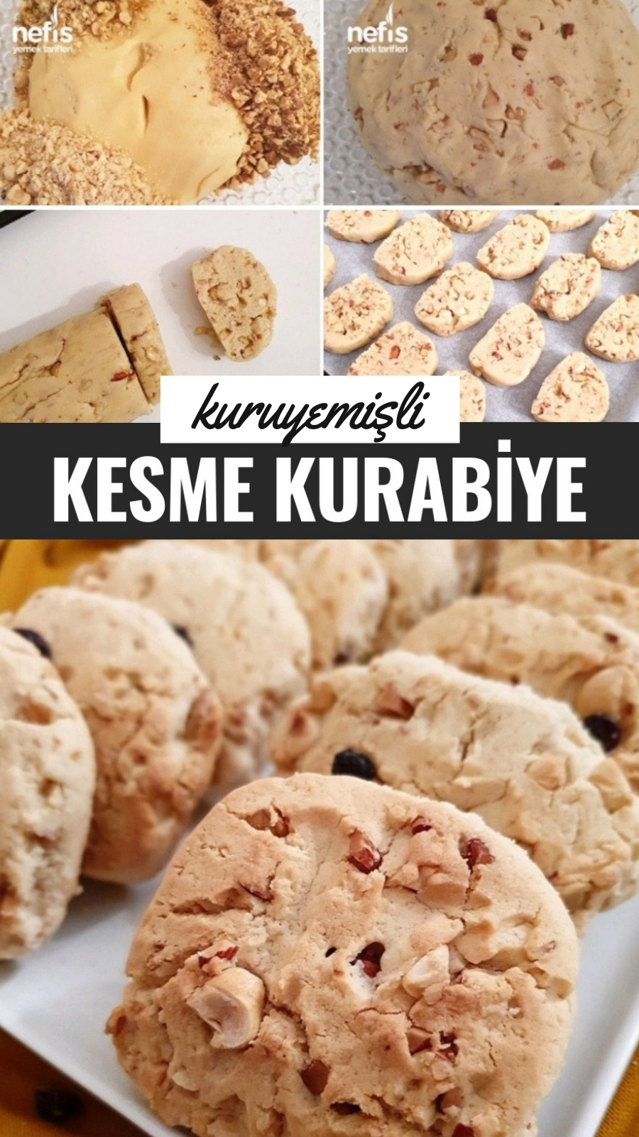 Kuruyemişli Kesme Kurabiye Nefis Yemek Tarifleri