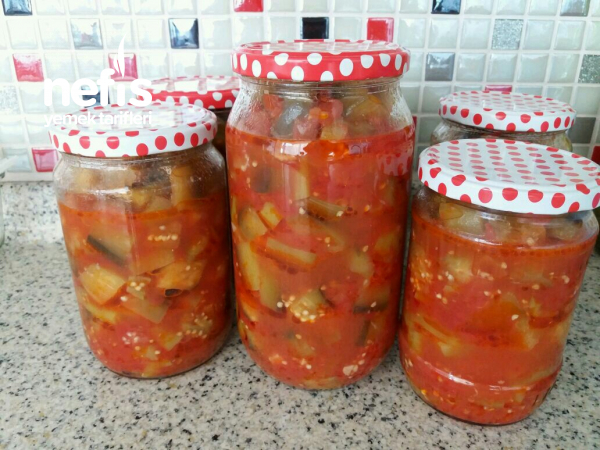 domates soslu patlican konservesi nefis yemek tarifleri