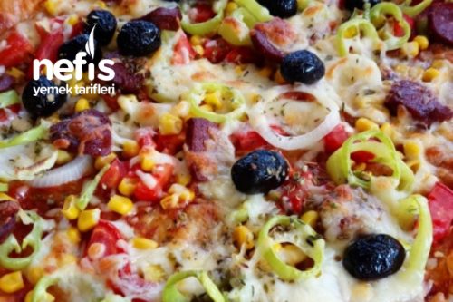 Milföy Hamurunda Kahvaltılık Pizza Tarifi