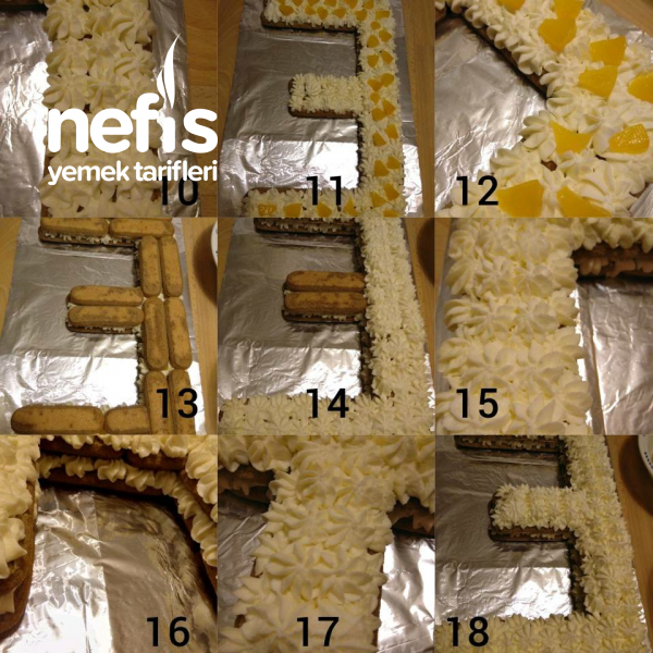 Süper Kolay Sayı/Harf Pasta (Doğum Günü Pastası)