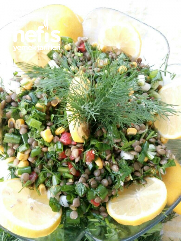 Yeşil Mercimek Salatası (Sağlıklı Doyurucu)