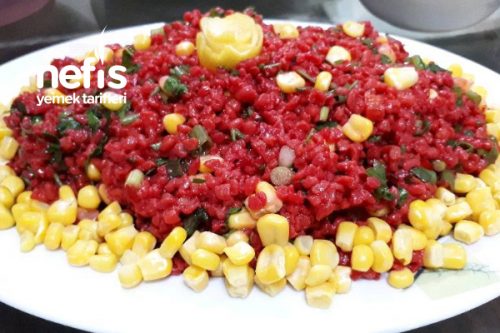 Kırmızı Pancardan Bulgur Salatası Tarifi
