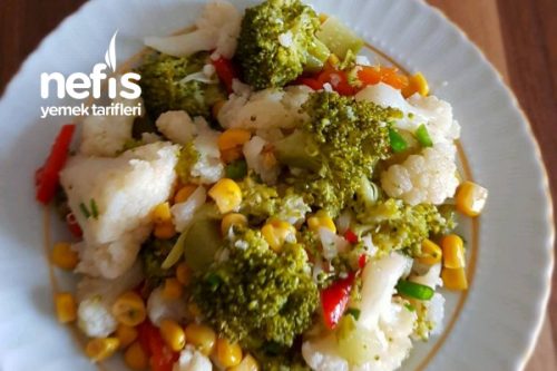Karışık Brokoli Ve Karnabahar Salatası Tarifi