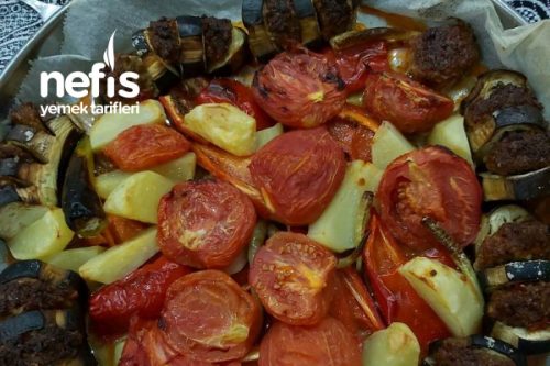 Patlıcanlı Yelpaze Kebabı (Resimli Anlatım) Tarifi
