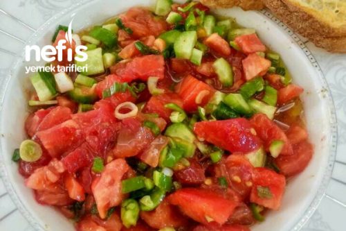 Antep Usulü Kimyonlu Kahvaltılık Domates Salatası Tarifi