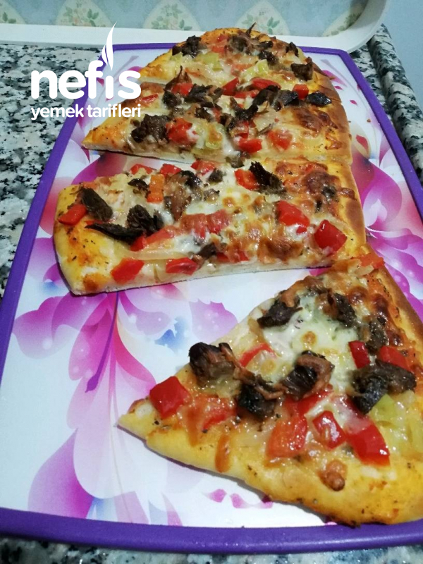 Kavurmalı Pide (Pizza Tadında)