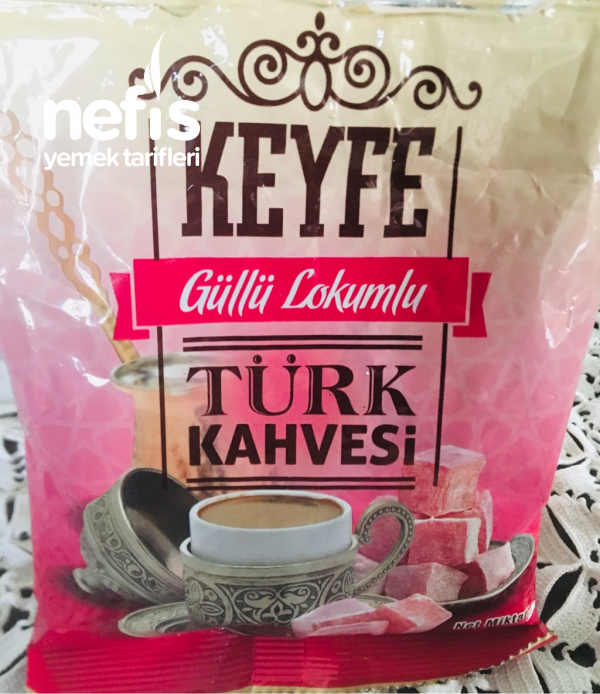 Güllü Lokum Aromalı Türk Kahvesi (Şahane Lezzet) Nefis Yemek Tarifleri
