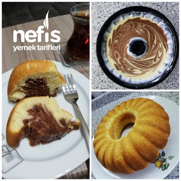 İki Renkli Kolay Kek Nefis Yemek Tarifleri 6467980