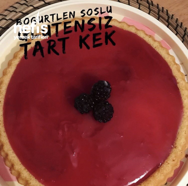 Böğürtlen Soslu Glutensiz Tart Kek