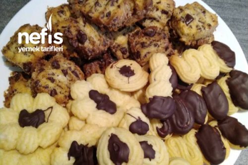 Yılbaşı Kurabiyeleri (Squeezed Cookie +Walnut Cookie +Icebox Cookie) Tarifi