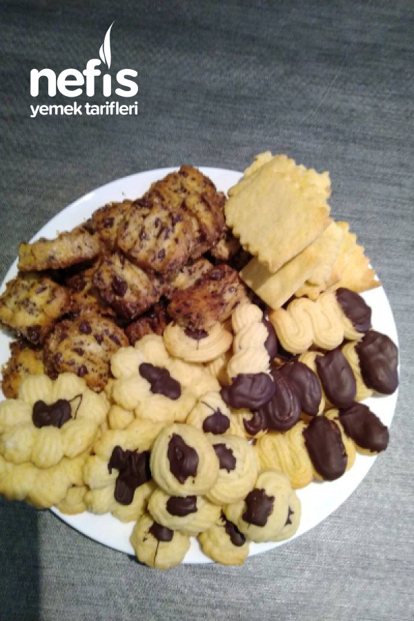 Yılbaşı Kurabiyeleri (Squeezed Cookie +Walnut Cookie +Icebox Cookie)