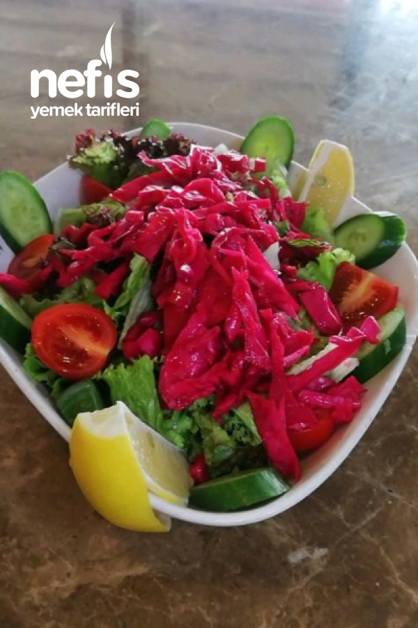 Mevsim Salataya Renk Katıcak kırmızı Lahana Turşusu