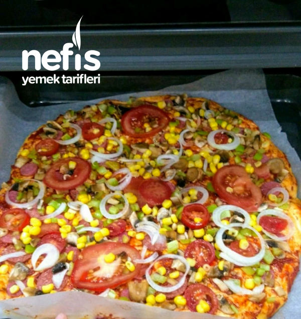 İnce Hamurlu Nefis Pizza (2 Tepsilik)