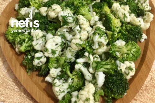 Kaşık Kaşık Yedirten Karnabahar Brokoli Salatası (Çiğden) Tarifi