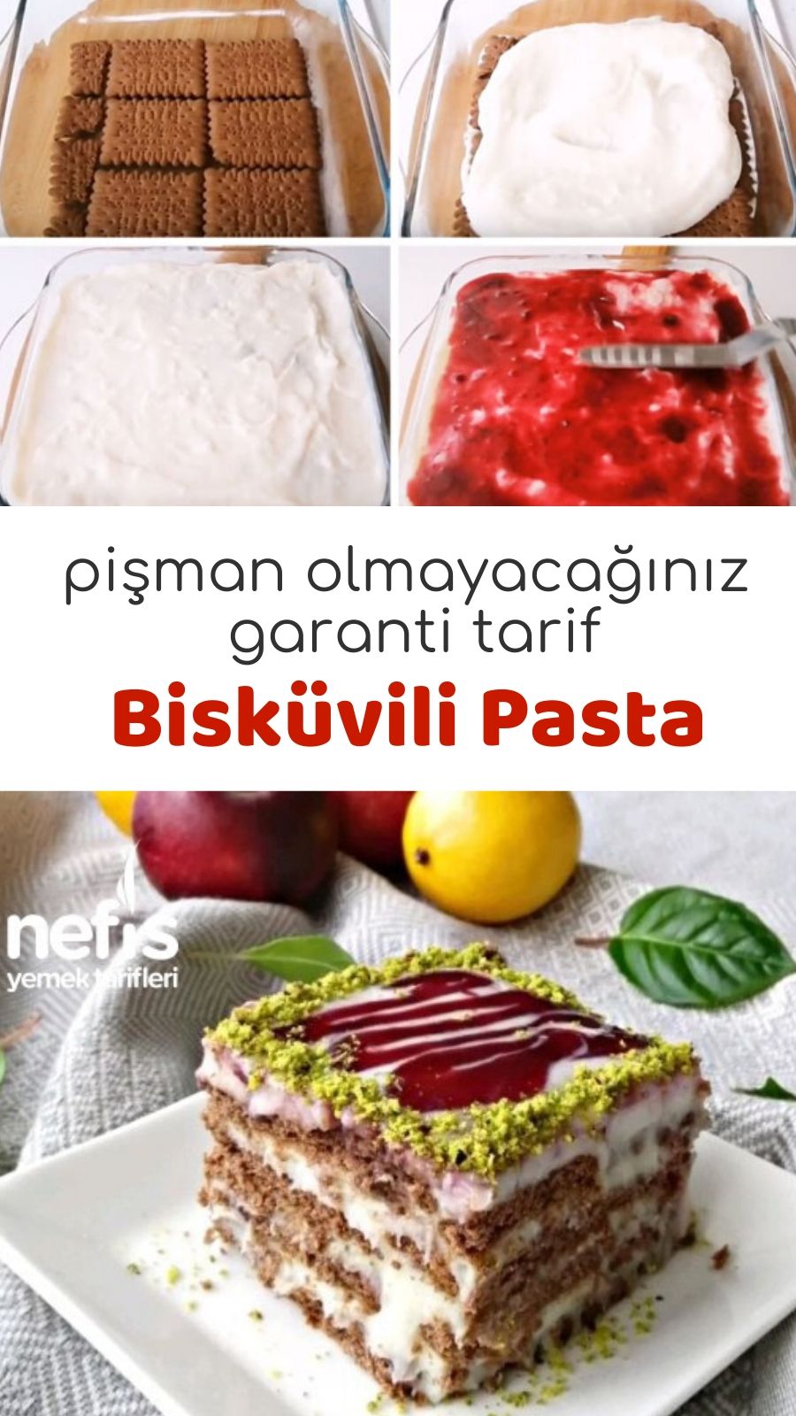 Bisküvili Pasta Pişman Olmayacağınız Garantili Tarif (Videolu) Nefis