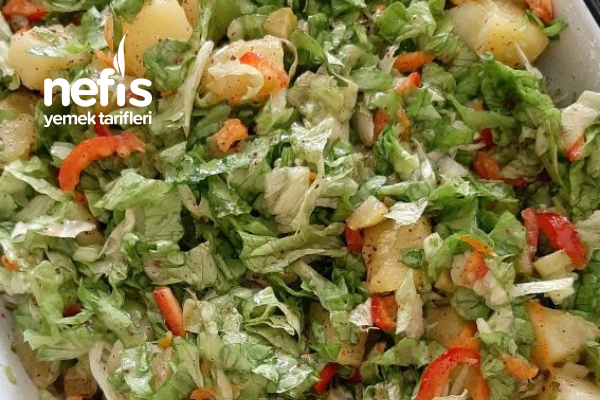 Marul Kornişon Turşulu Patates Salatası Tarifi