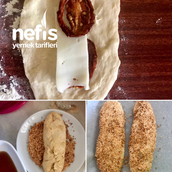 Simit Poğaça (Kuru Domatesli Kaşarlı) - Nefis Yemek Tarifleri