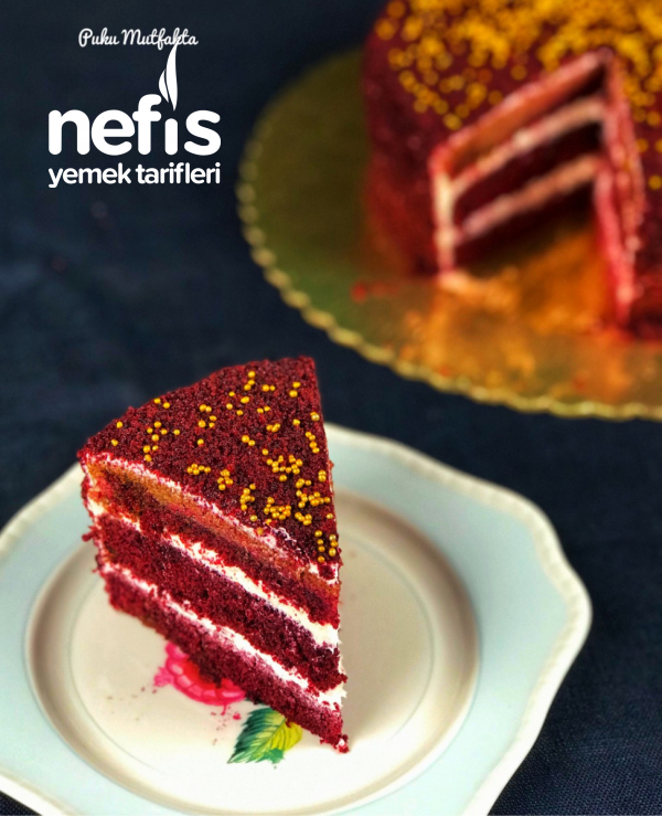 Kırmızı Kadife Pasta (Red Velvet Cake)