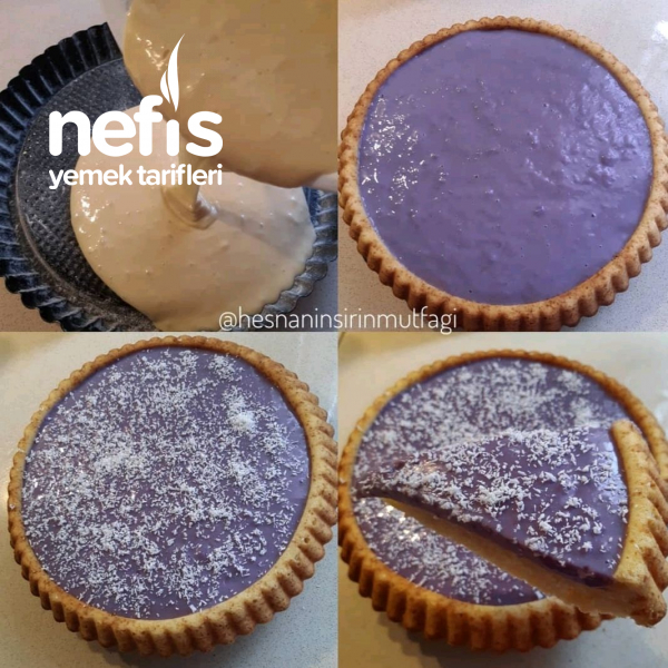 Mor Renkli Tart Kek (Gıda Boyasız) Nefis Yemek Tarifleri