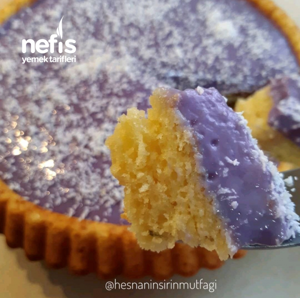 Mor Renkli Tart Kek (Gıda Boyasız) Nefis Yemek Tarifleri