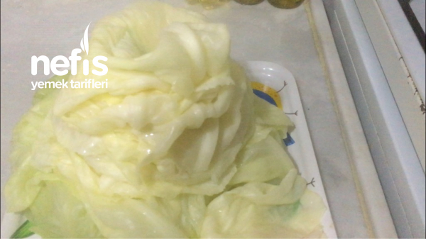 Zeytinyağlı Beyaz Lahana Sarması Çok Pratik