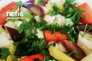Renkli Havuçlarla Karnabahar Salatası Tarifi